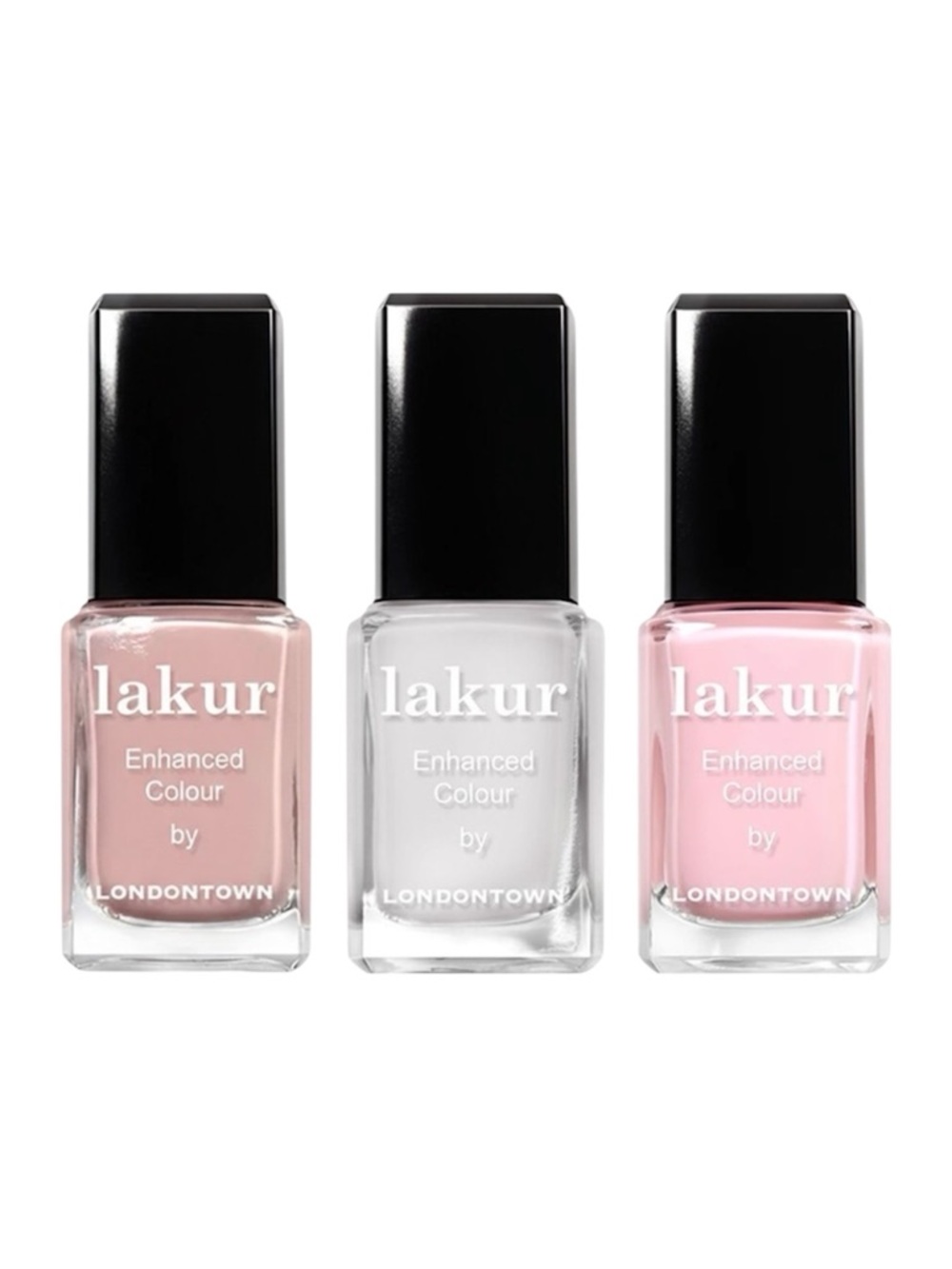 Londontown LAKUR Effortlessly Polished Trio Bundle Pink Sheer White 3pc set
